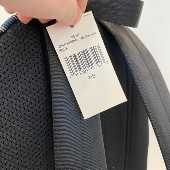 Michael Kors Mens Kent Graphic Logo Backpack Bag in Admiral - Picture 5 of 8